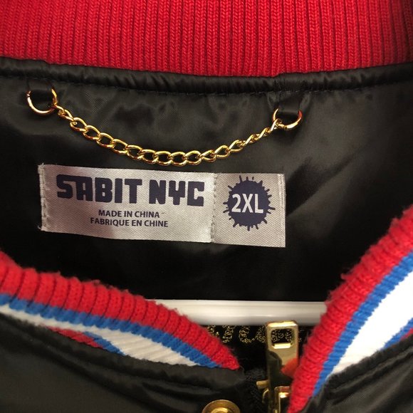RARE Sabit NYC Snake Sleeve Varsity Jacket XXL - Picture 6 of 9